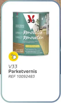 Aanbieding: V33 vernis / lak parket middeneik zijdeglans 2,5l