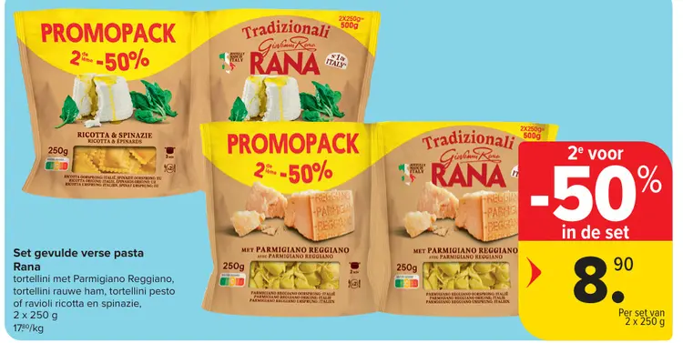 Promotie: Set gevulde verse pasta