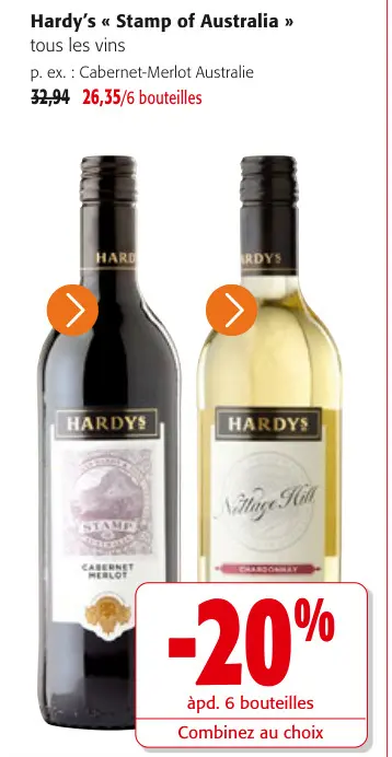 Offre: Hardy's « Stamp of Australia » tous les vins