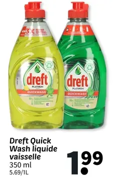 Offre: Quick Wash liquide vaisselle