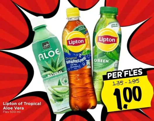 Aanbieding: Lipton of Tropical Aloe Vera