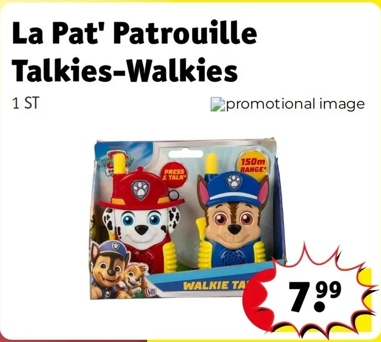 Offre: La Pat' Patrouille Talkies-Walkies