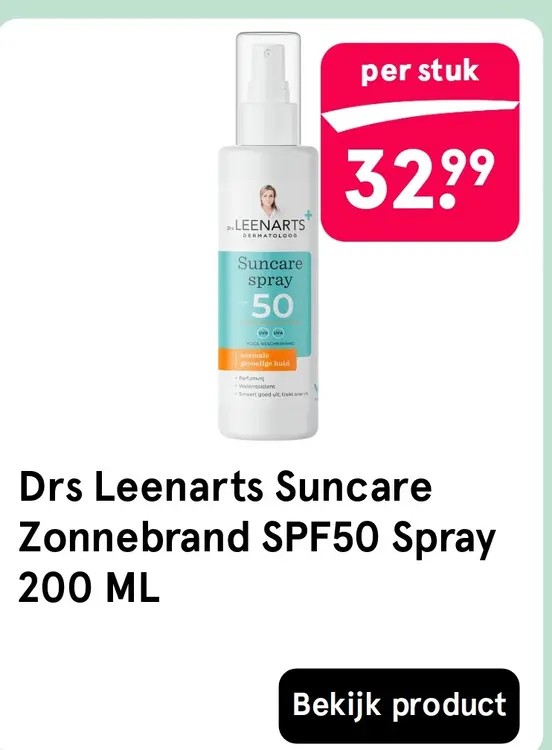 Aanbieding: Suncare Zonnebrand SPF50 Spray