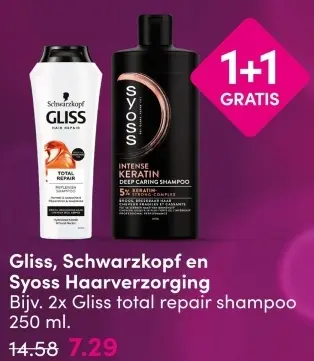 Aanbieding: Gliss, Schwarzkopf en Syoss Haarverzorging