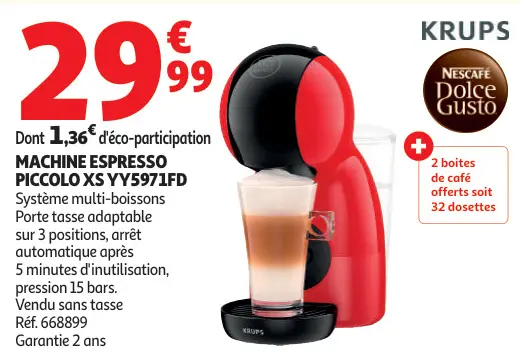 Promotie: Machine espresso piccolo XS YY5971FD