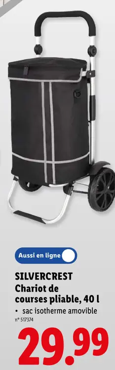 Offre: Chariot de courses pliable