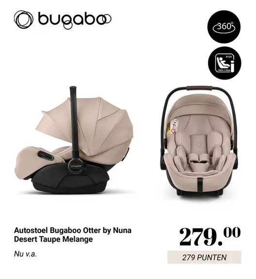 Aanbieding: Autostoel Bugaboo Otter by Nuna Desert Taupe 