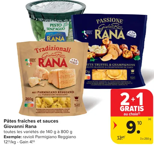 Offre: Pâtes fraîches et sauces