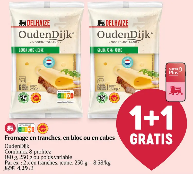 Offre: Fromage en tranches, en bloc ou en cubes