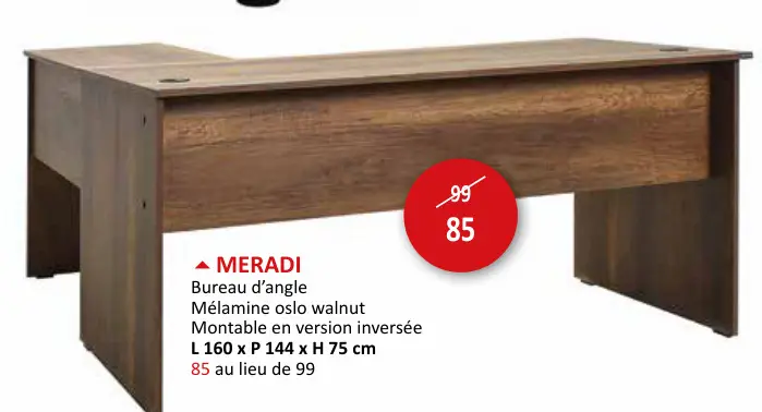 Offre: Bureau d'angle