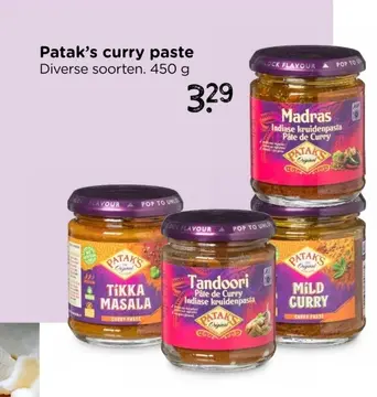 Aanbieding: Patak's curry paste