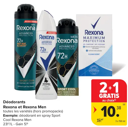 Offre: Déodorants