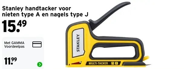 Aanbieding: Handtacker voor nieten type A en nagels type J