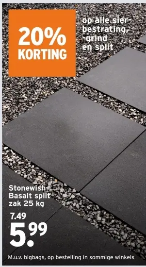 Aanbieding: Basalt split