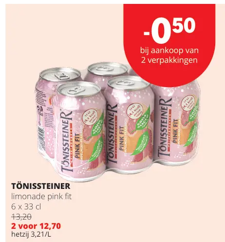 Promotie: limonade pink fit