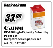 Promotie: RP-108 High-Capacity Color Ink/ Paper Set