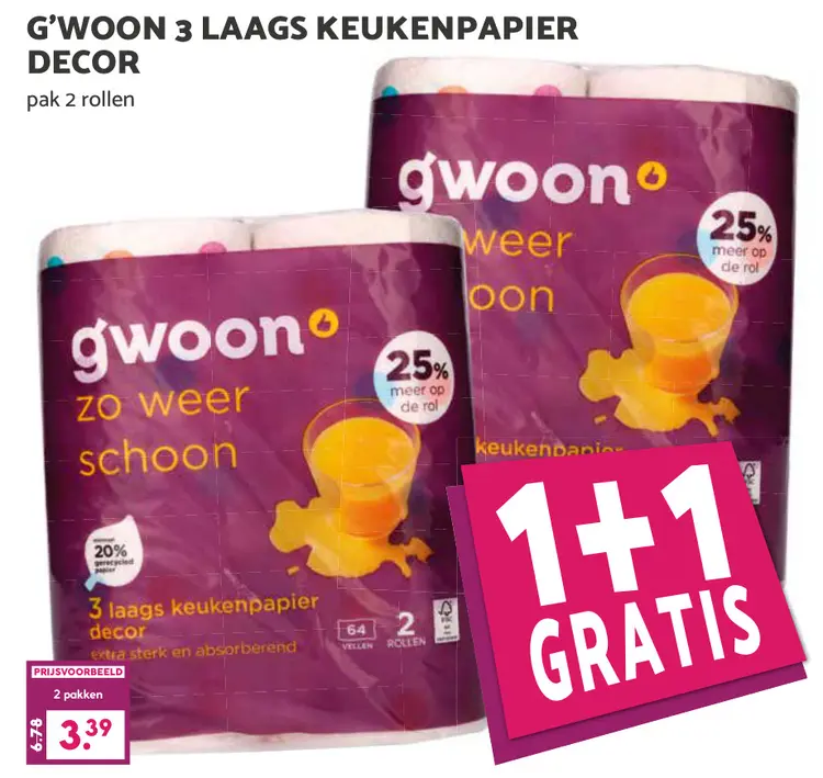 Aanbieding: 3 laags keukenpapier decor