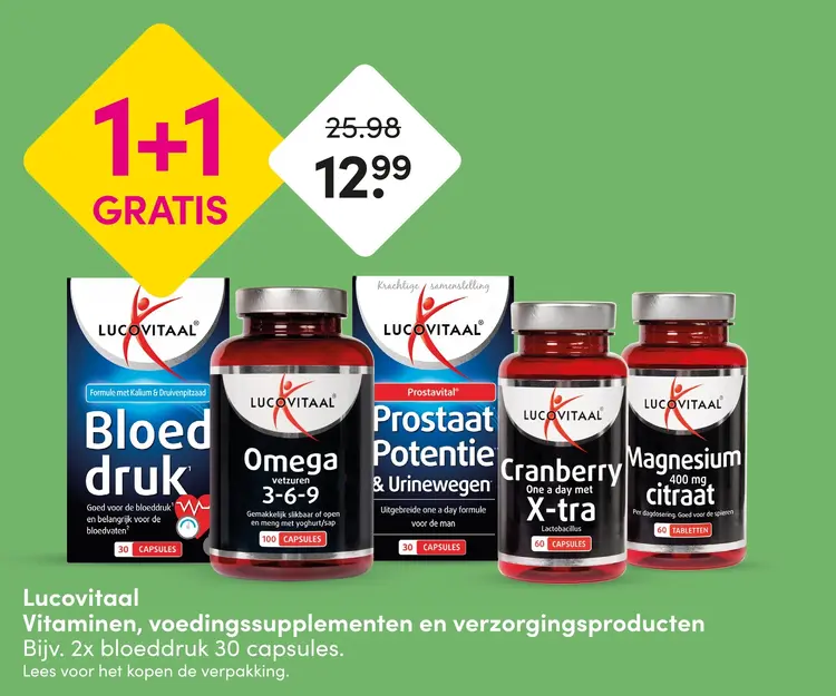 Aanbieding: Vitaminen, voedingssupplementen en verzorgingsproducten