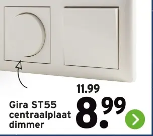 Aanbieding: centraalplaat dimmer