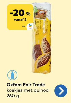 Aanbieding: Oxfam Fair Trade koekjes met quinoa