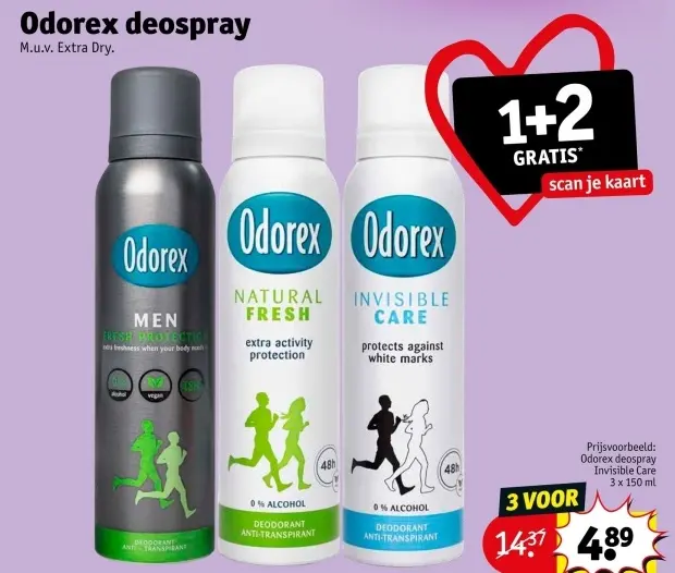 Aanbieding: Odorex deospray