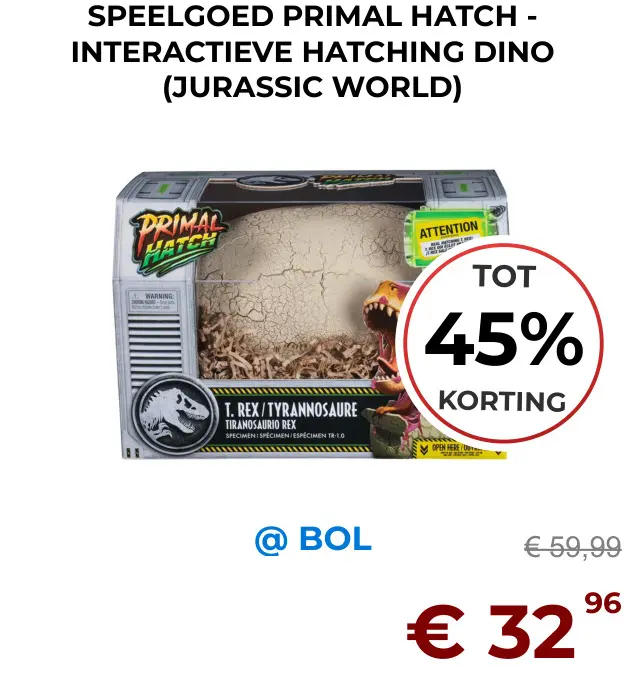 Aanbieding: Speelgoed PRIMAL HATCH - interactieve hatching dino