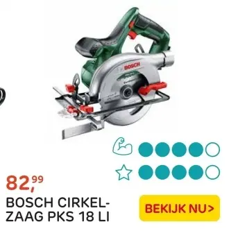 Aanbieding: BOSCH CIRKELZAAG PKS 18 LI