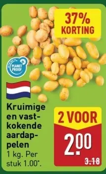 Aanbieding: Kruimige en vastkokende aardappelen