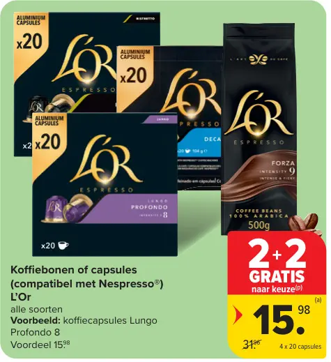 Promotie: Koffiebonen of capsules