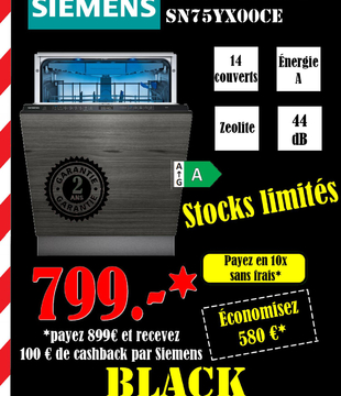 Offre: SN75YX00CE Lave-vaisselle