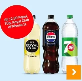 Aanbieding: Pepsi, 7Up, Royal Club of Rivella