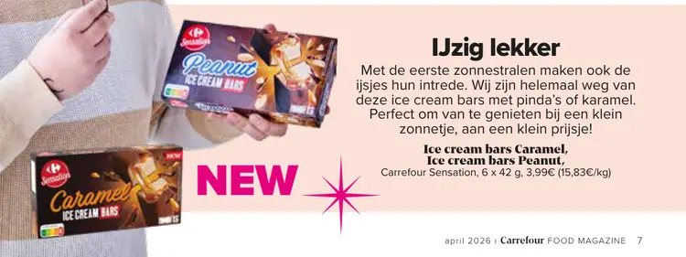 Promotie: Ice cream bars Caramel, Ice cream bars Peanut