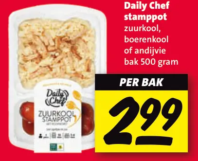 Aanbieding: Stamppot zuurkool, boerenkool of andijvie