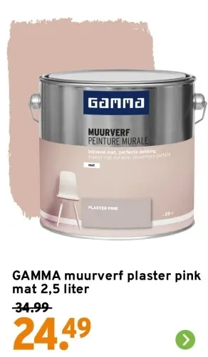Aanbieding: Muurverf plaster pink mat