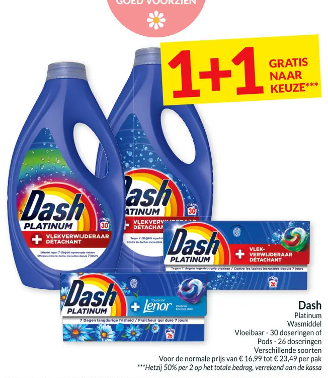 Promotie: Dash Platinum Wasmiddel