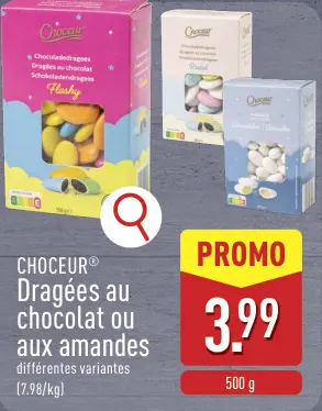 Offre: Dragées au chocolat ou aux amandes