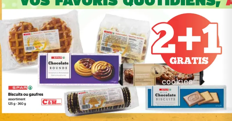 Offre: Biscuits ou gaufres assortiment