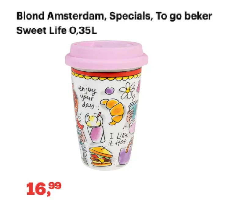 Promotie: To go beker Sweet Life