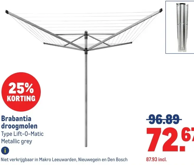 Aanbieding: droogmolen