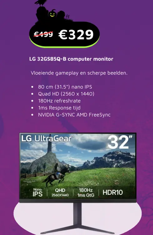 Aanbieding: 32GS85Q-B computer monitor