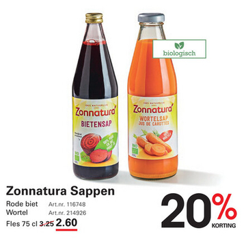 Aanbieding: Zonnatura Sappen