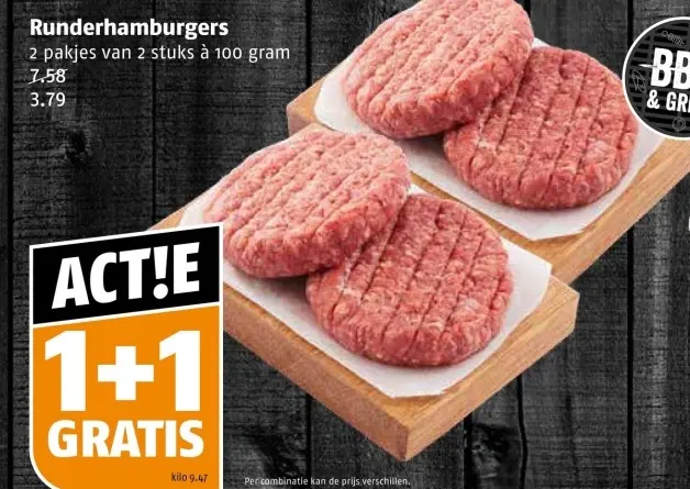 Aanbieding: Runderhamburgers