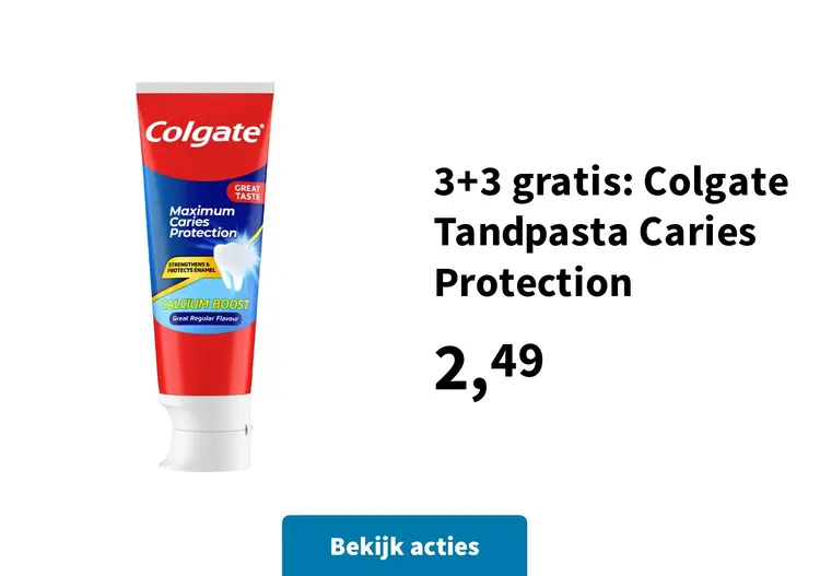 Promotie: 3+3 gratis: Colgate Tandpasta Caries Protection