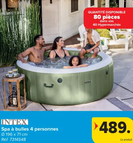Offre: Spa à bulles 4 personnes