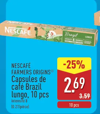 Offre: Capsules de café Brazil lungo