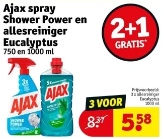Promotie: Spray Shower Power en allesreiniger Eucalyptus