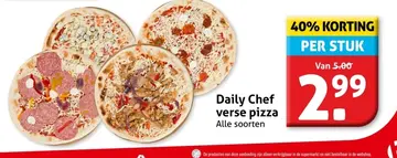 Aanbieding: Daily Chef verse pizza