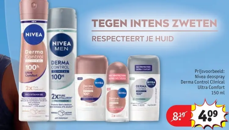 Promotie: Nivea deospray Derma Control Clinical Ultra C
