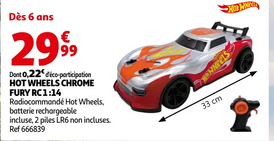 Offre: Hot Wheels Chrome Fury RC 1:14