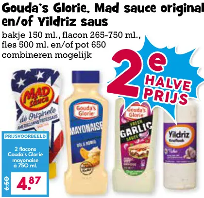 Aanbieding: Mad sauce original en/of Yildriz saus